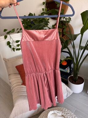 Urban Outfitters Dusty Rose Pink Pleated Romper NWT